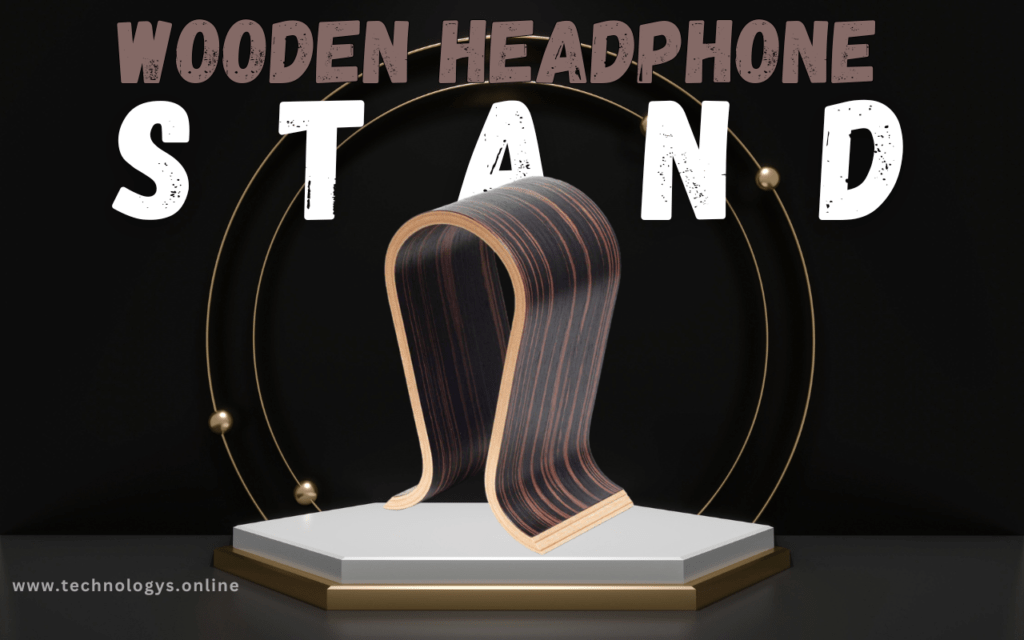 wooden headphone stand